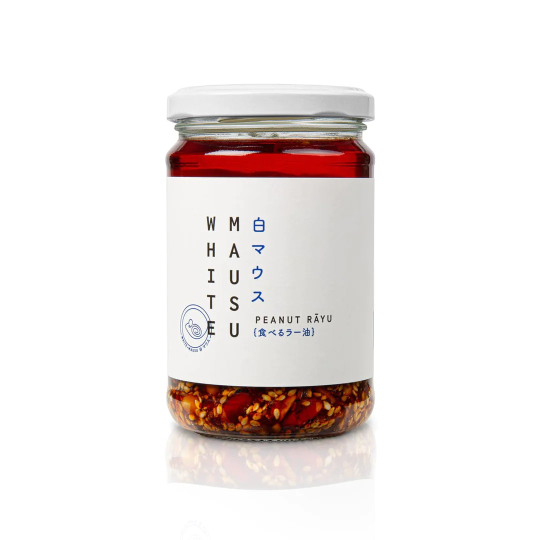 White Mausu Organic Peanut Rayu Sauce